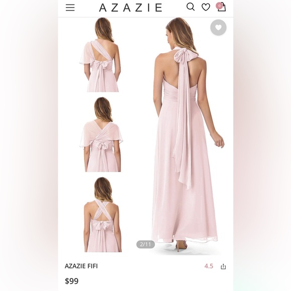 Azazie Dresses & Skirts - Azazie fifi multi wear style dress bridesmaid prom